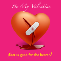 valentine beer heart